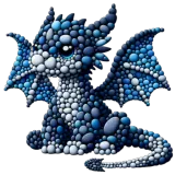 Discover Blue Sapphire Dragon Hatchling Pebble Art T-Shirts