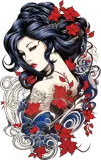 Discover Geisha Art Japanese Culture Floral Kimono T-Shirts