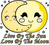 Discover Live By The Sun Love By The Moon, Cartoon Sun Moon T-Shirts