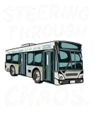 Discover Steering Through Chaos City Bus Driver quote men T-Shirts