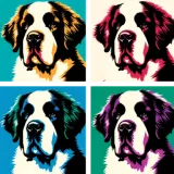 Discover Pop Saint Bernard Dog Pop Art - Dog Lover Dog Port T-Shirts