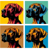 Discover Pop Retro Rhodesian Ridgeback Art - Dog Portrait T-Shirts