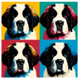 Discover Pop Retro Saint Bernard Puppy Art - Dog Portrait T-Shirts