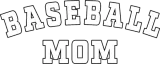 Discover Baseball Mom White lettering T-Shirts
