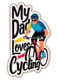 Discover My Dad Loves Cycling Bike - Father's Day T-Shirts