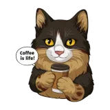Discover Cute Cat, Coffee is Life T-Shirts