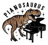 Discover Grand Piano Pianist Dinosaur Music tyrannosaurus T-Shirts