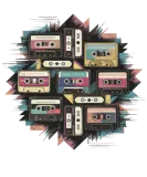 Discover 80s Retro Cassette Classic Cassette Tape for a T-Shirts