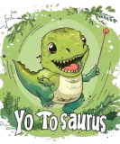 Discover YoYo Saurus Funny Dinosaur Meadow Playground T-Shirts