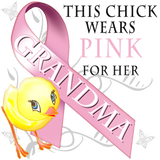 Discover Breast Cancer Chick Wears Pink for her Grandma T-Shirts
