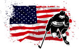 Discover American Ice Hockey - USA Vintage Flag T-Shirts