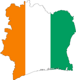Discover Ivory Coast Flag Map With Stroke T-Shirts