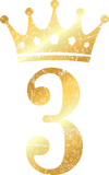 Discover 3rd Birthday Crown Number 3 (Golden-Yellow) T-Shirts