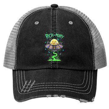 Discover Rick and Rickandmorty Drunk Rick Ship Trucker Hats