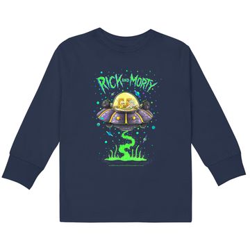 Discover Rick and Rickandmorty Drunk Rick Ship  Kids Long Sleeve T-Shirts