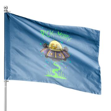 Discover Rick and Rickandmorty Drunk Rick Ship House Flags