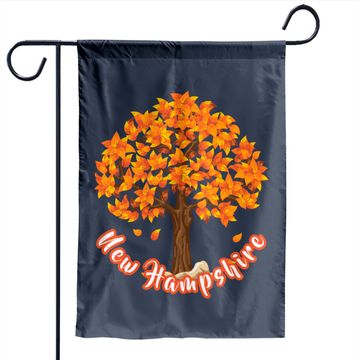 Discover Distressed Visit New Hampshire Autumn Leaves Leaf Peeping Garden Flag