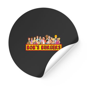Discover Bob's Burgers All Characters Group Shot Logo Sticker