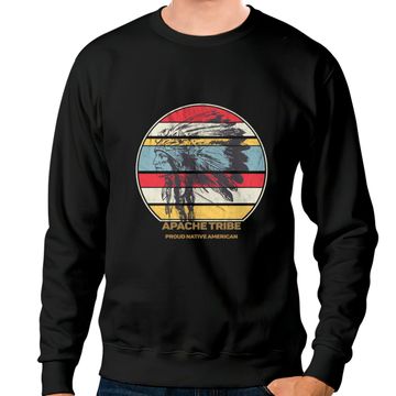 Discover Apache Tribe Native American Indian Proud Retro Sunset - Apache - Sweatshirts