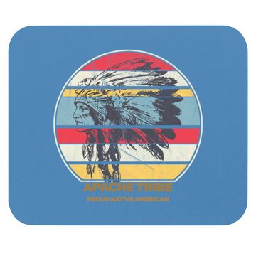 Discover Apache Tribe Native American Indian Proud Retro Sunset - Apache - Mouse Pads