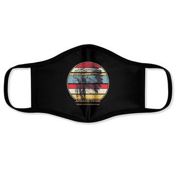 Discover Apache Tribe Native American Indian Proud Retro Sunset - Apache - Face Masks