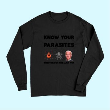 Discover Know Your Parasites  Anti Joe Biden Sucks Political Long Sleeves