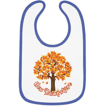 Discover Distressed Visit New Hampshire Autumn Leaves Leaf Peeping Baby Bib