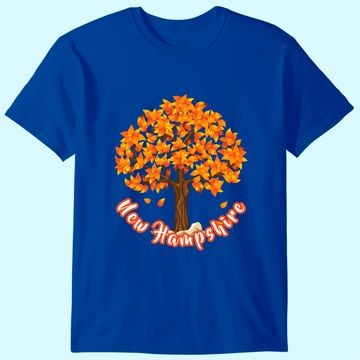 Discover Distressed Visit New Hampshire Autumn Leaves Leaf Peeping T-Shirt