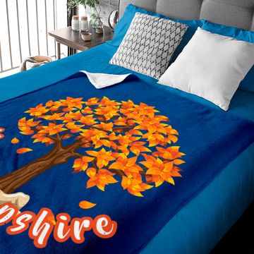 Discover Distressed Visit New Hampshire Autumn Leaves Leaf Peeping Baby Blanket