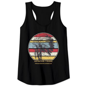 Discover Apache Tribe Native American Indian Proud Retro Sunset - Apache - Tank Tops