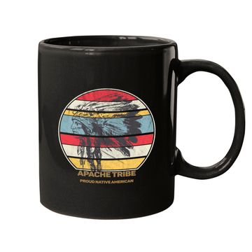 Discover Apache Tribe Native American Indian Proud Retro Sunset - Apache - Mugs