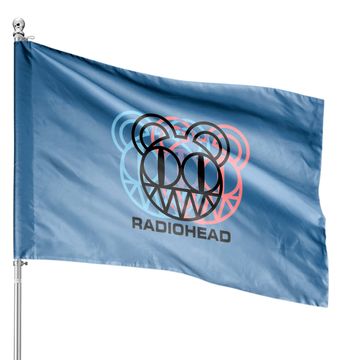 Discover Radiohead Logo Dizzy Glitch - Radiohead - House Flags