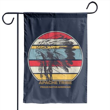 Discover Apache Tribe Native American Indian Proud Retro Sunset - Apache - Garden Flags