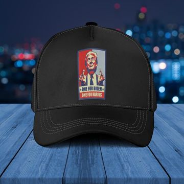 Discover Trump Middle Finger Biden Harris Republican American Flag Baseball Caps