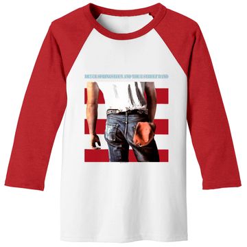 Discover Vintage Bruce Springsteen White Graphic Baseball Tees