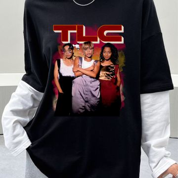Discover TLC Shirt | TLC Oversized Tee | Oversized Black Tee| 90s Vintage Shirt