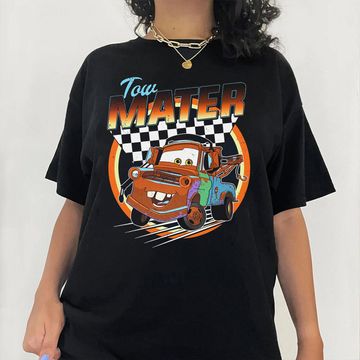 Discover Retro 90s Tow Mater Checkerboard Racing Shirt