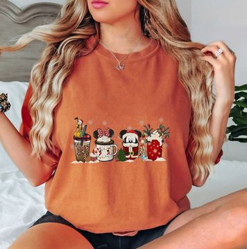 Discover Disney Christmas Coffee Shirt, Disney Characters Shirt