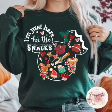 Discover I'm here for the snacks Disney Christmas shirt, Disney snacking around the world Epcot center Christmas shirt