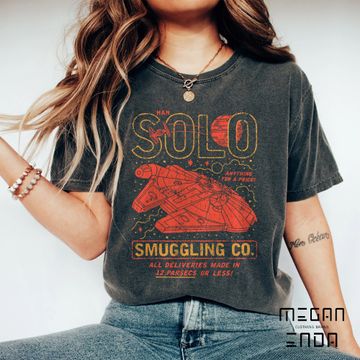 Discover Vintage Disney Star Wars  Shirt, Millenium Falcon, Star Wars Han Solo Smuggling Co T Shirt