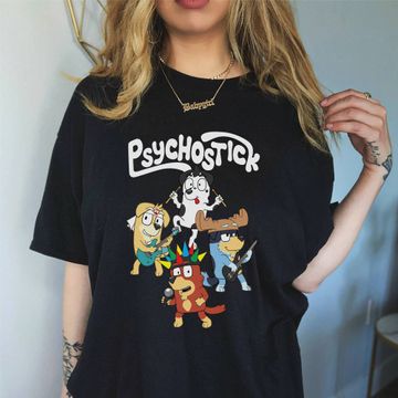 Discover BlueyDad Psychostick Shirt | BlueyDad And Bingo Shirt
