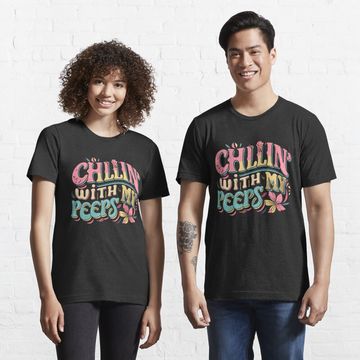 Discover Chillin' With My Peeps - Funny Typography  Essential T-Shirt