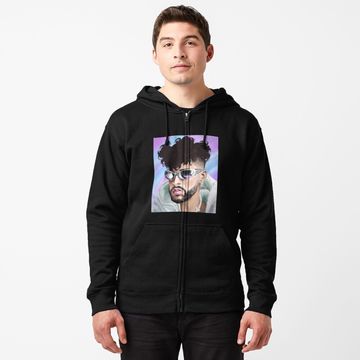 Discover Bad bunny Zipped Hoodie