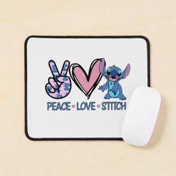 Discover Peace Love Stitch Mouse Pad, disney mouse pad