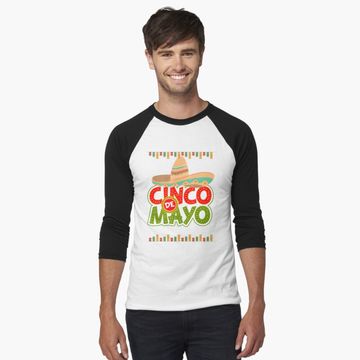 Discover Copy of Cinco De Mayo Baseball ¾ Sleeve T-Shirt