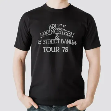 Discover 1978 Bruce Springsteen Tour Shirt New Black T-Shirt