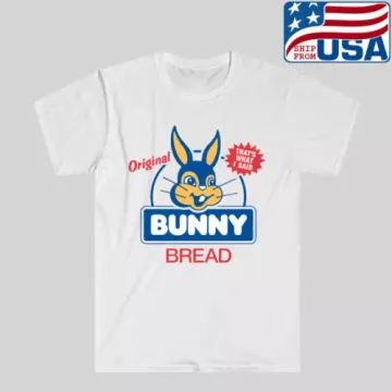 Discover Bunny Bread Logo Men's White Unisex T-Shirt