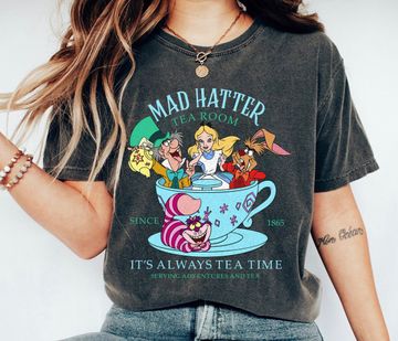 Discover Vintage Alice in Wonderland Shirt, Mad Hatter T-shirt, Tea Party Tee, Disney Family Vacation, Disneyland Trip