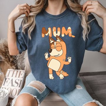 Discover Retro Mom BlueyDad Shirt, Retro Chilli Heeler Shirt, Mama Shirt