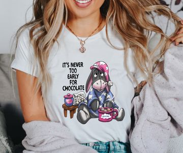 Discover ts never too early for chocolate shirt, Disney Eeyore Shirt